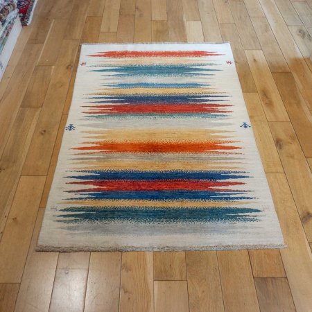 Hand-Knotted Loribaft Rug From Afghanistan
