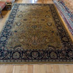 Hand-Knotted Mashad Palace Rug From India