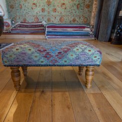 Hand-Made Mazar Kilim Footstool From Afghanistan
