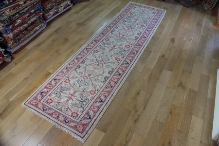 Hand-Knotted Ziegler Runner From Afghanistan