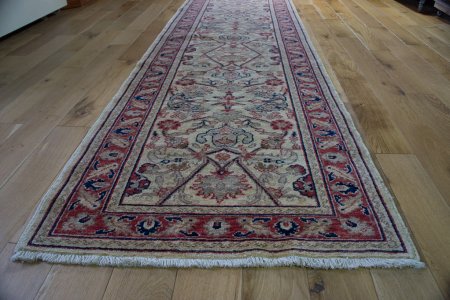 Hand-Knotted Ziegler Runner From Afghanistan