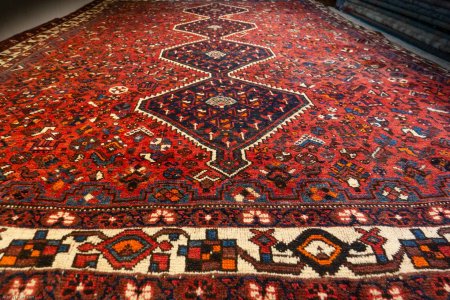 Hand-Knotted Shiraz Rug From Iran (Persian)