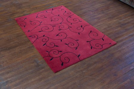 Hand-Knotted Nepalese 100 Knot Rug From Nepal