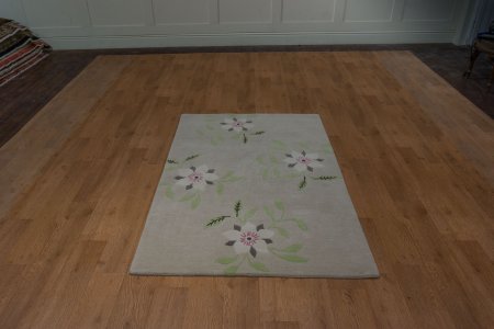 Hand-Knotted Nepalese 60 Knot Rug From Nepal