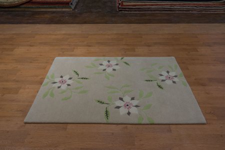 Hand-Knotted Nepalese 60 Knot Rug From Nepal