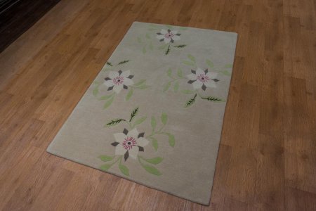 Hand-Knotted Nepalese 60 Knot Rug From Nepal