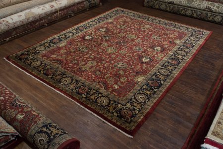 Hand-Knotted Mashad Palace Rug From India