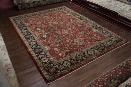 Hand-Knotted Mashad Palace Rug From India