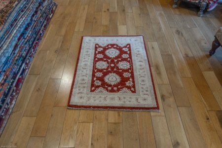 Hand-Knotted Ziegler Rug From Afghanistan