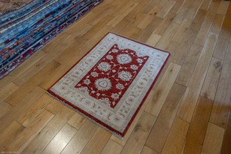 Hand-Knotted Ziegler Rug From Afghanistan