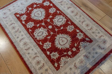 Hand-Knotted Ziegler Rug From Afghanistan