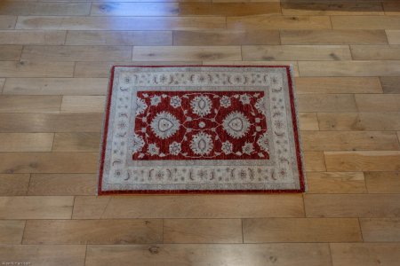 Hand-Knotted Ziegler Rug From Afghanistan