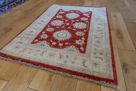 Hand-Knotted Ziegler Rug From Afghanistan
