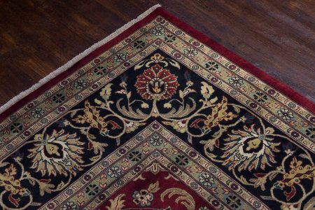 Hand-Knotted Mashad Palace Rug From India