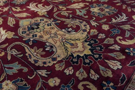 Hand-Knotted Mashad Palace Rug From India