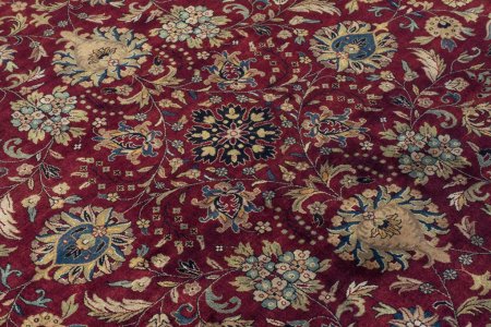 Hand-Knotted Mashad Palace Rug From India