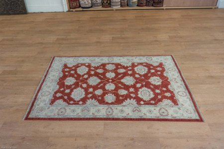 Hand-Knotted Ziegler Rug From Afghanistan