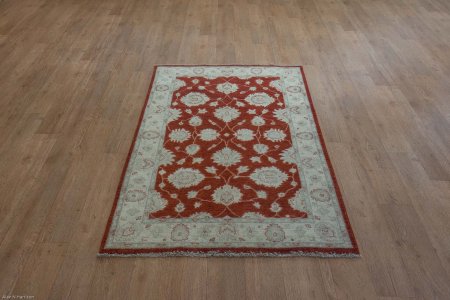 Hand-Knotted Ziegler Rug From Afghanistan