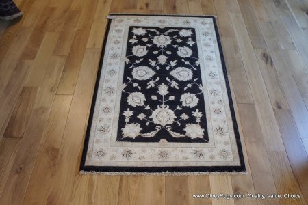 Hand-Knotted Ziegler Rug From Afghanistan