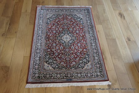 Hand-Knotted Kashan Rug From Iran (Persian)