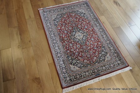 Hand-Knotted Kashan Rug From Iran (Persian)