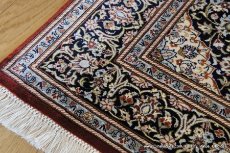 Hand-Knotted Kashan Rug From Iran (Persian)