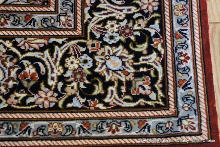 Hand-Knotted Kashan Rug From Iran (Persian)