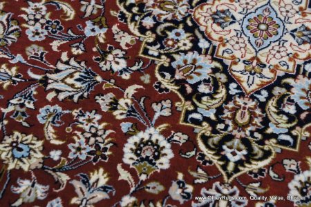 Hand-Knotted Kashan Rug From Iran (Persian)