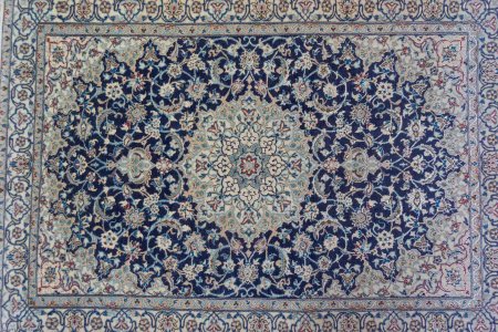 Hand-Knotted Nain Rug From Iran (Persian)