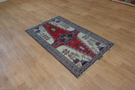 Hand-Knotted Meshed Baluch Rug From Iran (Persian)