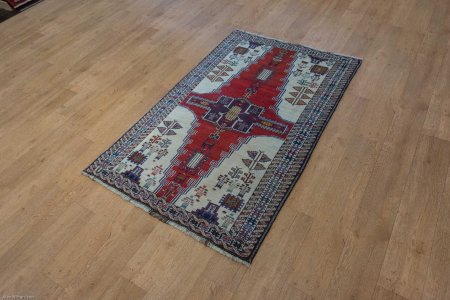 Hand-Knotted Meshed Baluch Rug From Iran (Persian)
