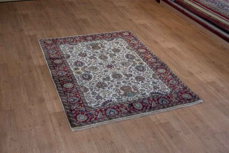 Hand-Knotted Mashad Palace Rug From India