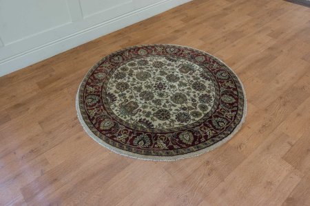 Hand-Knotted Mashad Palace Rug From India