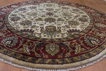 Hand-Knotted Mashad Palace Rug From India