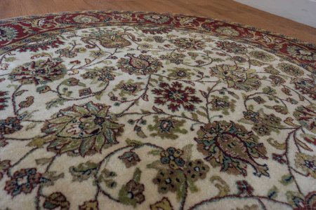 Hand-Knotted Mashad Palace Rug From India