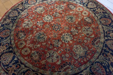 Hand-Knotted Mashad Palace Rug From India