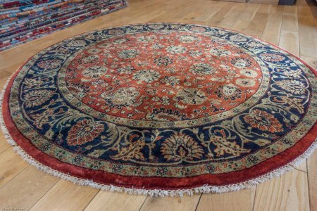 Hand-Knotted Mashad Palace Rug From India