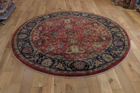 Hand-Knotted Mashad Palace Rug From India