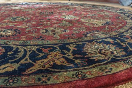 Hand-Knotted Mashad Palace Rug From India