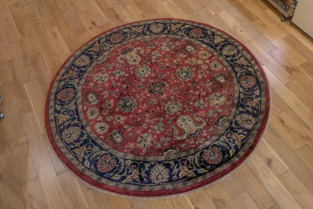 Hand-Knotted Mashad Palace Rug From India