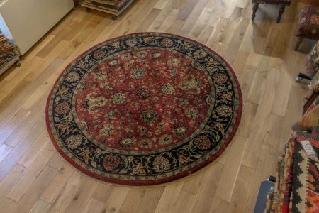 Hand-Knotted Mashad Palace Rug From India