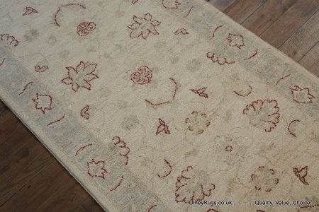 Hand-Knotted Ziegler Runner From Afghanistan