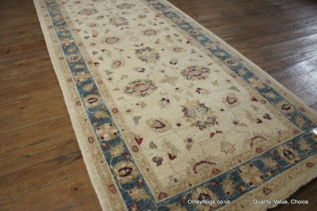 Hand-Knotted Ziegler Runner From Afghanistan