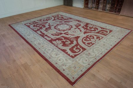 Hand-Knotted Ziegler Rug From Afghanistan