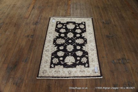 Hand-Knotted Ziegler Rug From Afghanistan