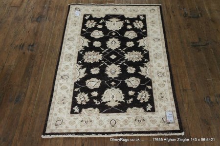 Hand-Knotted Ziegler Rug From Afghanistan