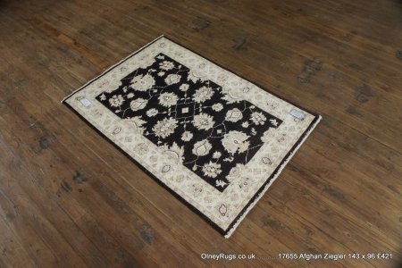 Hand-Knotted Ziegler Rug From Afghanistan