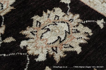 Hand-Knotted Ziegler Rug From Afghanistan