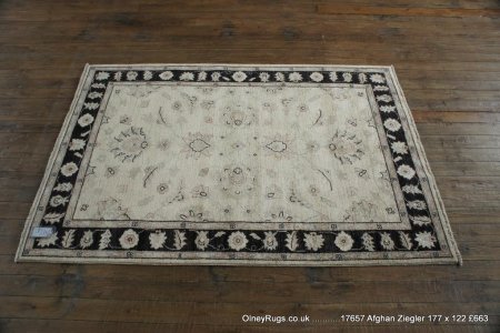 Hand-Knotted Ziegler Rug From Afghanistan