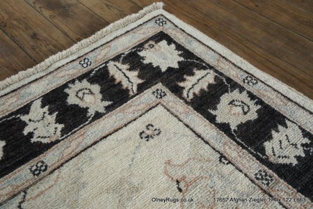 Hand-Knotted Ziegler Rug From Afghanistan